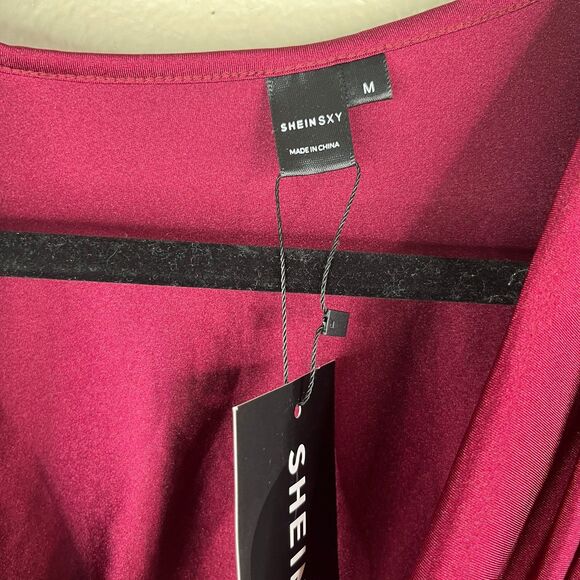 SHEIN Sexy 2 Piece Drape Crop Top-Flared Pants Women’s Size Medium #533 - Picture 11 of 12